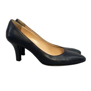Bally FREVINE Black Leather Pumps, Size US 8/ EU 38.5 SEE PICS